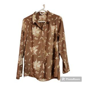 Aritzia Floral Blouse Size L